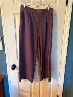 HALARA Wide-Leg Pull-On Pants in Plum